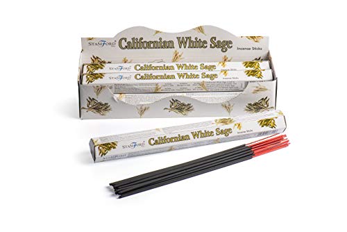 Stamford INC 37315 Californian White Salbei, Räucherstäbchen, Schwarz, One Size, 20 Stück von STAMFORD INC.