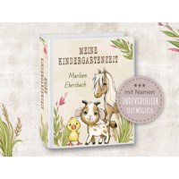 Kindergarten Ordner Personalisiert Mit Namen Farm Gruppe - Meine Kindergartenzeit Kindergartenordner Sammelordner Pferd Ente Junge Mädchen von Stammbuchshop