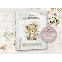 Kindergarten Ordner Personalisiert Mit Namen Safaro Löwe - Meine Kindergartenzeit Kindergartenordner Sammelordner Junge Mädchen von Stammbuchshop