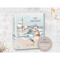 Kindergarten Ordner Personalisiert Namen Oversea Otter Meerestiere - Meine Kindergartenzeit Kindergartenordner Sammelordner Junge Mädchen von Stammbuchshop