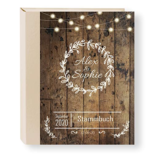 Stammbuch der Familie personalisiert 'Fairy Lights' A4 Familienbuch Familienstammbuch Stammbaum Stammbücher Hochzeit von Stammbuchshop