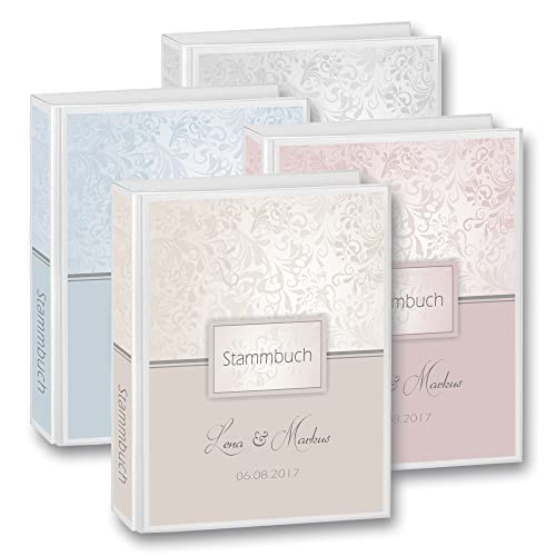 Stammbuch der Familie personalisiert Stammbuchmappe Charmant in vielen Farben A5 ca. 19 x 23 cm Familienstammbuch Stammbücher von Stammbuchshop