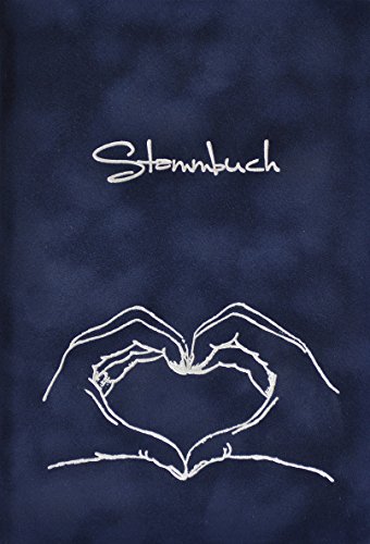Stammbuch Herz mit Hand - dunkelblau, Velours, Silberprägung, Stammbuchformat, Familienstammbuch. In buchbinderischer Handarbeit in Deutschland gefertigt. Stammbuch Herz mit Hand - dunkelblau, Velours, Silberprägung, Stammbuchformat, Familienstammbuch. In buchbinderischer Handarbeit in Deutschland gefertigt. von Stammbuchverlag