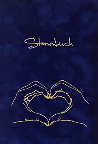 Stammbuchverlag Stammbuch Herz mit Hand, dunkelblau, Velours, Goldprägung, Stammbuchformat Stammbuchverlag Stammbuch Herz mit Hand, dunkelblau, Velours, Goldprägung, Stammbuchformat von Stammbuchverlag