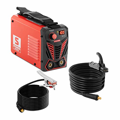 Stamos Germany S-MMA100Z Elektroden Schweißgerät IGBT 100 A Duty Cycle 60% Hot Start 3 m Kabel Schweißgerät Elektrode E-Hand Schweißgerät von Stamos Welding Group