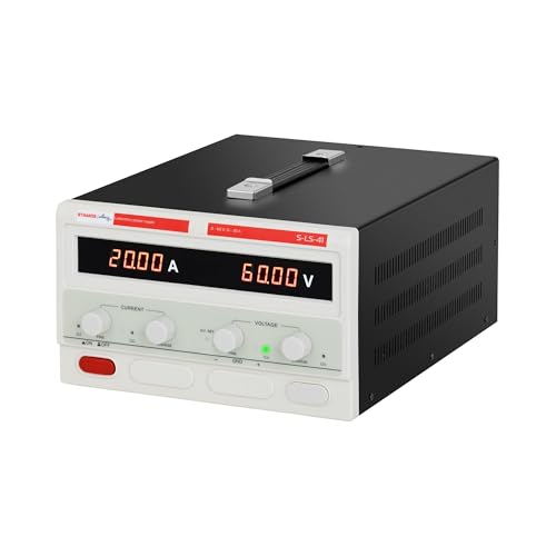 Stamos Soldering S-LS-41 Labornetzgerät Labornetzteil regelbar Netgerät Netzteil Labor 0-60 V, 0-20 A DC, 1.200 W, 100 mV / 10 mA von Stamos Welding Group