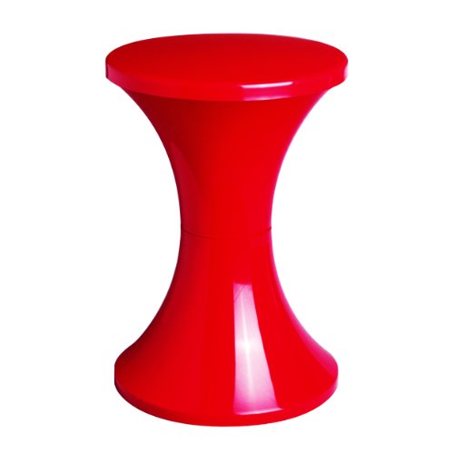 Designklassiker Hocker Tam Tam Pop mit Stauraum unter der Sitzfläche, Stapelbar, leicht, rot von Stamp Edition