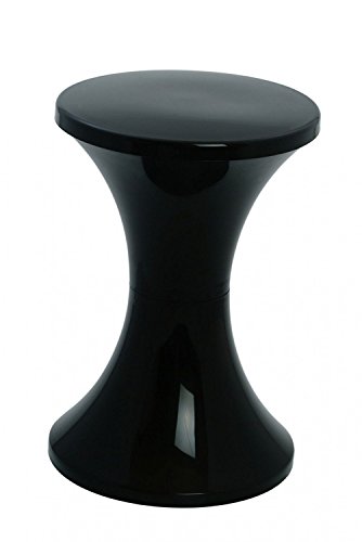 Designklassiker Hocker Tam Tam Pop mit Stauraum unter der Sitzfläche, Stapelbar, leicht, schwarz von Stamp Edition