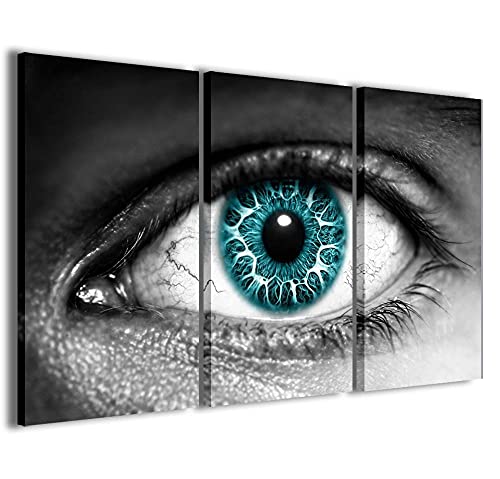 Kunstdruck auf Leinwand Astratto, Eye of Mistery Moderne Bilder in 3 Paneelen, fertig zum Aufhängen, 120 x 90 cm von Stampe su Tela