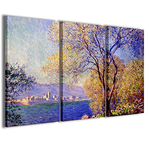 Kunstdruck auf Leinwand Famose, Claude Monet IV Moderne Bilder in 3 Paneelen, fertig zum Aufhängen, 120 x 90 cm von Stampe su Tela