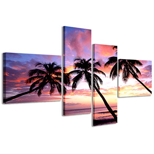 Kunstdrucke auf Leinwand, Kings Beach Strand der modernen Bilder in 4 Paneelen, fertig zum Aufhängen, 160 x 70 cm von Stampe su Tela