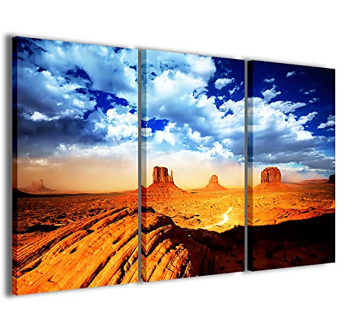 Kunstdrucke auf Leinwand Mountain Natur, moderne Bilder in 3 Paneelen, fertig zum Aufhängen, 100 x 70 cm von Stampe su Tela