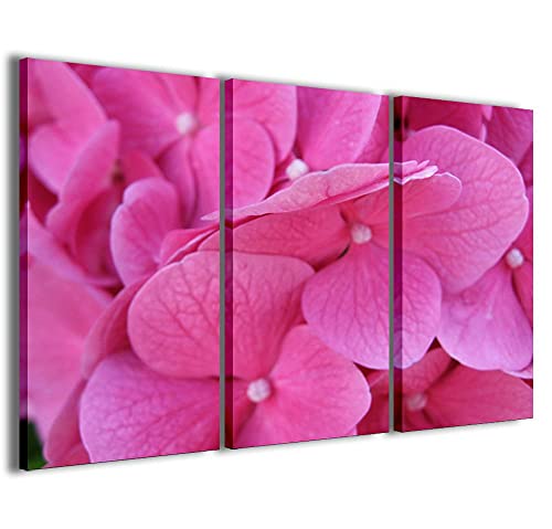 Stampe su Tela Bild Violet Flower Blume Lila Moderne Leinwand aus 3 Paneelen fertig gerahmt Canvas, fertig zum Aufhängen, 90 x 60 cm von Stampe su Tela