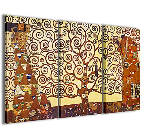 Stampe su Tela Modernes Leinwandbild, Baum des Lebens, aus 3 Paneelen, fertig zum Aufhängen, 90 x 60 cm von Stampe su Tela