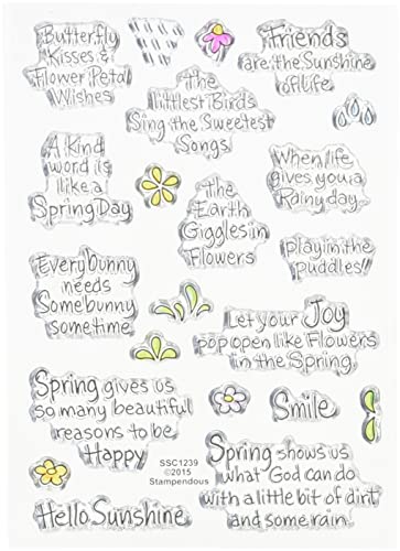 Stampendous Stampendous perfekt CLEAR STAMPS 4-Zoll x 6 Spring Sentiments, Acryl, mehrfarbig Stampendous Stampendous perfekt CLEAR STAMPS 4-Zoll x 6 Spring Sentiments, Acryl, mehrfarbig von Stampendous