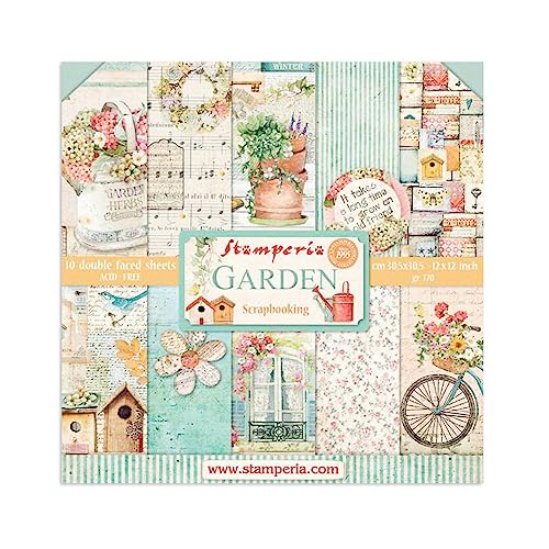 Stamperia- Scrapbook Paper Pad for Scrapbooking, Albums, Card Making, Bullet Journalling and More, Acid Free, Double-Sided, Perfect for Hobbies, Crafts, and Gifting (Garden) (30.5 x 30.5cm) Stamperia- Scrapbook Paper Pad for Scrapbooking, Albums, Card Making, Bullet Journalling and More, Acid Free, Double-Sided, Perfect for Hobbies, Crafts, and Gifting (Garden) (30.5 x 30.5cm) von Stamperia