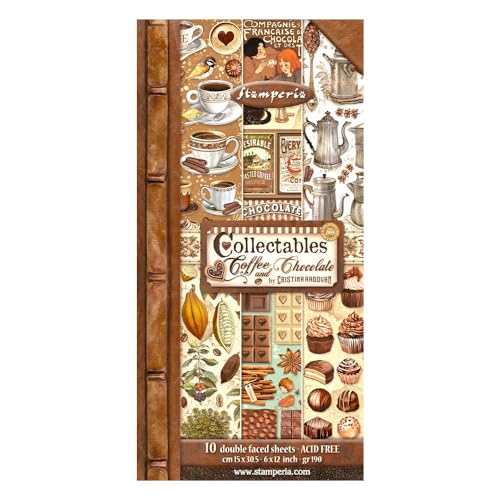 Collectables 10 sheets 15x30,5 (6”x12”) - Coffee and Chocolate von Stamperia