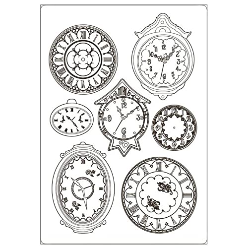 Soft Mould A4 - Garden of Promises clocks von Stamperia