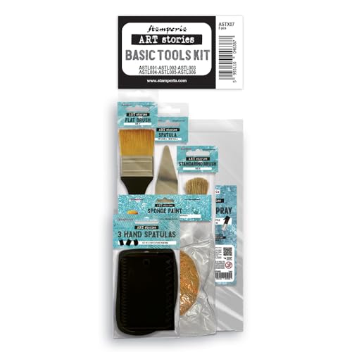 Stamperia ASTX07 Kit of 3 Hand Spatulas, Assorted, One Size, 41 Count von Stamperia
