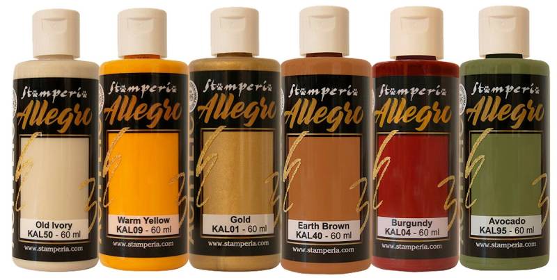 Stamperia Acrylfarbe Golden Harmony, 6er-Set von Stamperia