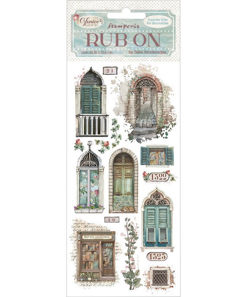 Stamperia Dekorationsfolie Rub On Transferfolie Venice, 21,6x10,2cm Stamperia Dekorationsfolie Rub On Transferfolie Venice, 21,6x10,2cm von Stamperia