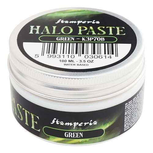 Stamperia Halo Paste 100ml transparent glänzend Effekt Paste Gestalten Wasserbasis DIY Green Stamperia Halo Paste 100ml transparent glänzend Effekt Paste Gestalten Wasserbasis DIY Green von Stamperia