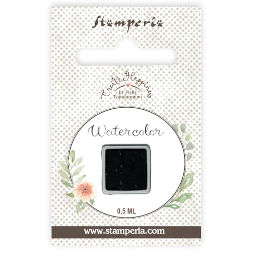 Stamperia KAJC15 Watercolour Refill, Black, 5 x 8 x 1 cm von Stamperia