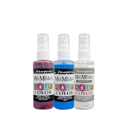 Stamperia - Aquacolour for Scrapbooking, Albums, Card Making, Bullet Journalling, and More, Suitable for Plastic, Textiles, and Other Surfaces, Perfect for Hobbies, Crafts, and Gifting (Lavender) (3) von Stamperia