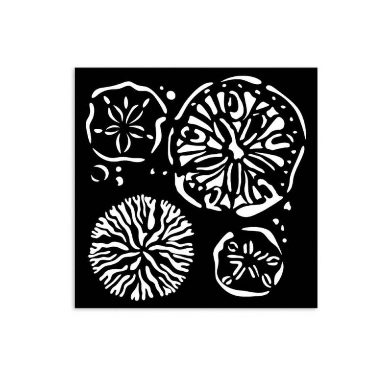 Stamperia Malschablone Silent Sea - Sponges, 12 x 12 cm von Stamperia
