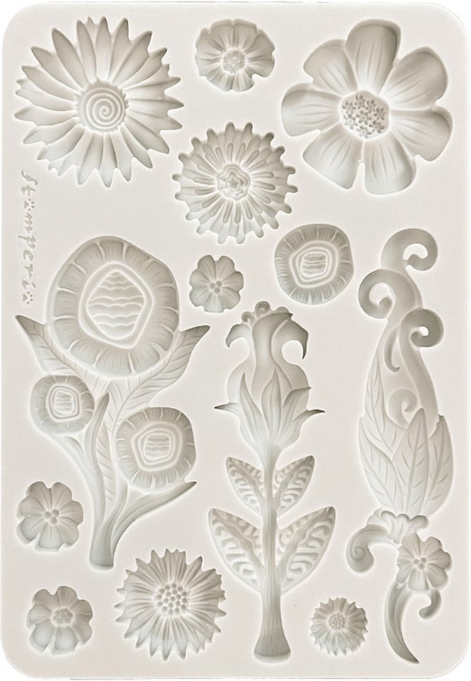 Stamperia Modellierwerkzeug Silikonform A5 Furry Friends - Flowers, A5 Stamperia Modellierwerkzeug Silikonform A5 Furry Friends - Flowers, A5 von Stamperia