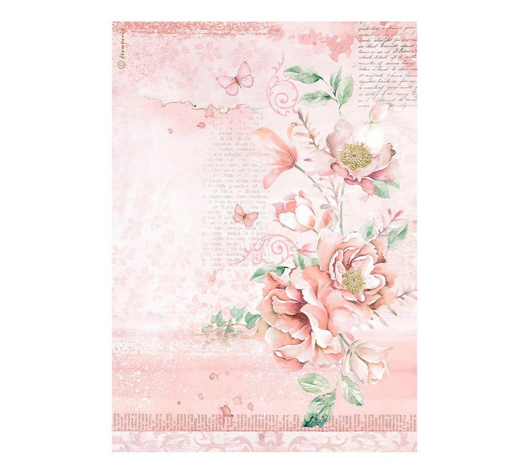 Stamperia Seidenpapier Roseland Flowers, DIN A4 von Stamperia