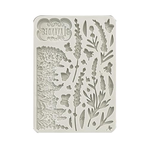 Stamperia - Silicon Mould A5 for Scrapbooking, Card Making, Bullet Journals, and More, Elements, Non-Stick, Suitable for Air-Dry Clay and More, Perfect for Hobbies, Crafts, and Gifting (Lavender) von Stamperia