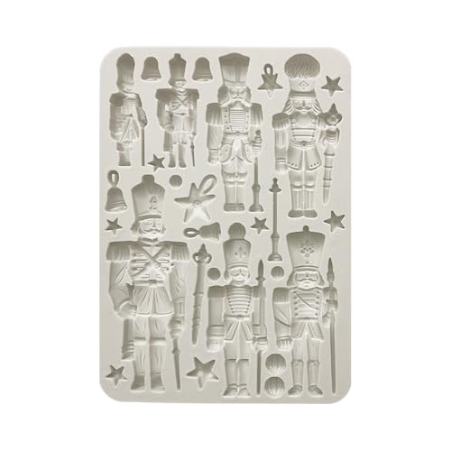 Stamperia - Silicon Mould A5 for Scrapbooks, Albums, Bullet Journals and More, Soldiers, Non-Stick, Suitable for Air-Dry Clay and More, Perfect for Crafts and Gifting (The Nutcracker) von Stamperia