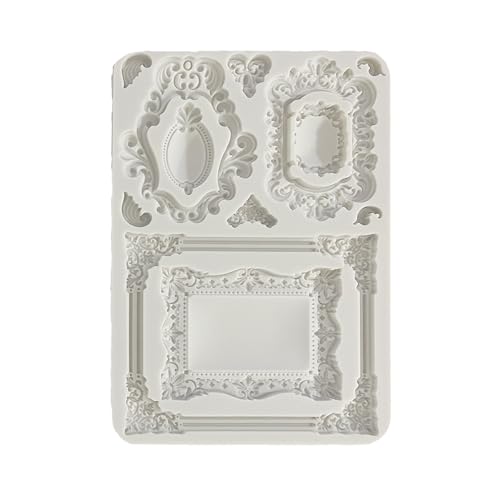 Stamperia - Silicon Mould A5 for Scrapbooking, Bullet Journals and More, Frames, Non-Stick Surface, Suitable for Air-Dry Clay, Resin, and More, Perfect for Crafts and Gifting (Brocante Antiques) von Stamperia