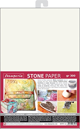 Stamperia Steinpapier DFPCA3 washable A3 ,, 29.7 x 42 von Stamperia