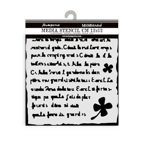 Stamperia - Thick Stencils for Scrapbooks, Albums, Cards, Bullet Journals, and More, Flexible Material, Easy to Clean, Perfect for Hobbies, Crafts, and Gifting (Art of Travelling, Handmade Letter) von Stamperia