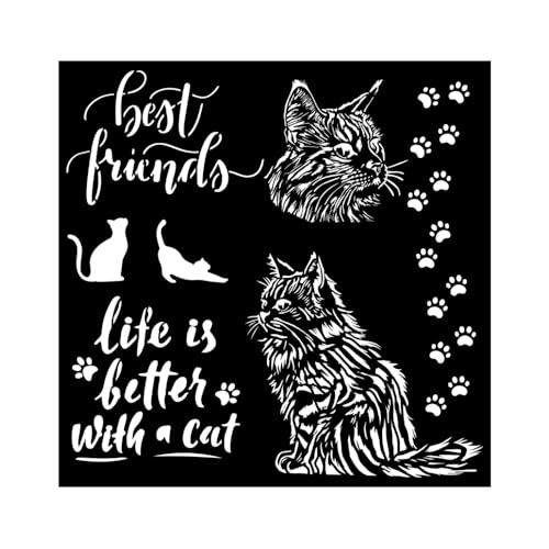 Stamperia KSTDQ100 Orchids and Cats Decorative Paper, Multi, 8 x 7,48 x 0,04 cm von Stamperia