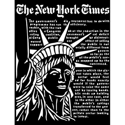 Thick stencil cm 20X25 - Sir Vagabond Aviator Statue of Liberty von Stamperia