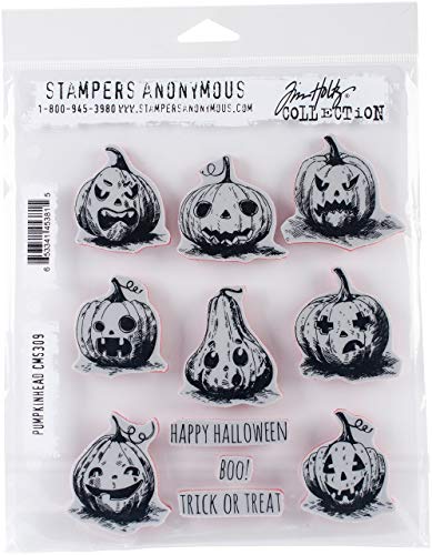 Stampers Anonymous Gummistempel-Set mit Pumpkinhead, Synthetisches Matrial, Mehrfarbig, 24.8 x 18.6 x 0.8 cm von Stampers Anonymous