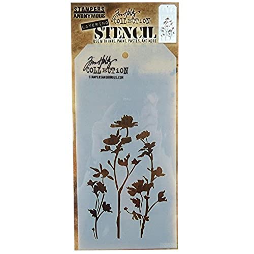 Tim Holtz Wildblumen anonymous_agw Stempel und Schablonen. von Stampers Anonymous