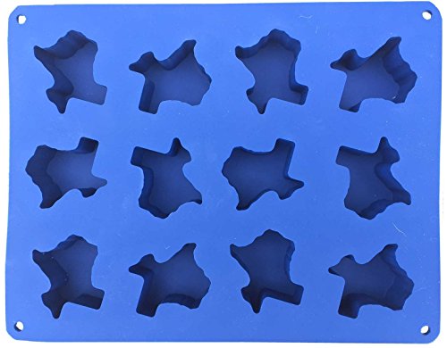 Silicone Texas Ice Cube Tray (Small) Candy Mold, Chocolate, Soap, Ice, Brownie Bites, Jello Shots and More by Stampola Rubber Stamps von Stampola