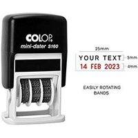 Datum Stempel Mit Wunschtext - Colop Mini-Dater S160 Selbstfärber 5 X 25 Mm von StampsForU