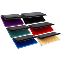 Hochwertiges Kunststoffstempelkissen Stempelkissen Micro 1 | 5 X 9 cm, 2 | 7 11 3 | 9 16 Schwarz Blau Rot Grün Lila Trocken von StampsForU