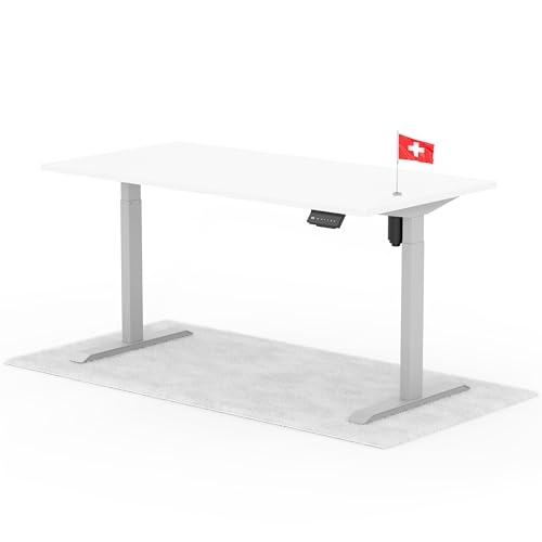 Standable ECO Höhenverstellbarer Schreibtisch 160 x 80 cm I elektrischer Office Table mit 3 Speicherstufen I Schreibtisch höheneinstellbar 70-115 cm I Büro-Tisch mit 1,8 cm Dicke von Standable