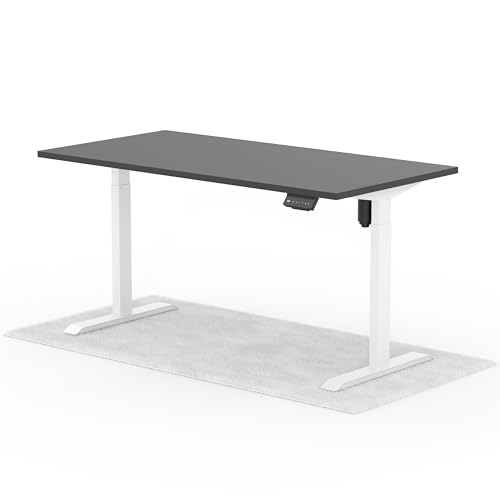 Standable ECO Höhenverstellbarer Schreibtisch 160 x 80 cm I elektrischer Office Table mit 3 Speicherstufen I Schreibtisch höheneinstellbar 70-115 cm I Büro-Tisch mit 1,8 cm Dicke von Standable
