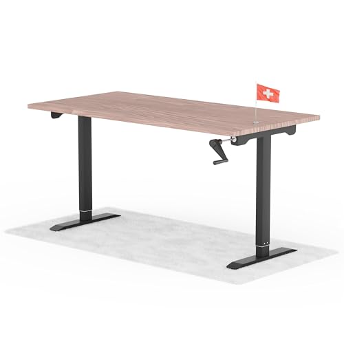 Standable Easy Höhenverstellbarer Schreibtisch 160 x 80 cm I Verstellbarer Office Table mit Handkurbel I Schreibtisch höheneinstellbar 70-115 cm I ergonomischer Büro-Tisch Standable Easy Höhenverstellbarer Schreibtisch 160 x 80 cm I Verstellbarer Office Table mit Handkurbel I Schreibtisch höheneinstellbar 70-115 cm I ergonomischer Büro-Tisch von Standable