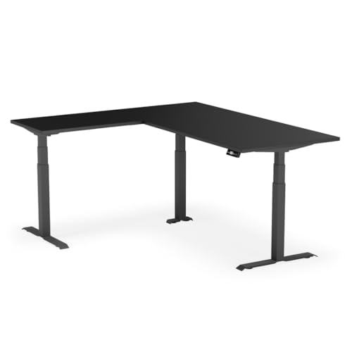 Standable L-Shape Höhenverstellbarer Schreibtisch L-Form 200 x 210 cm I elektrischer Office Table mit 3 Speicherstufen I L-Schreibtisch höheneinstellbar 60-125 cm I elektrischer Büro-Tisch Standable L-Shape Höhenverstellbarer Schreibtisch L-Form 200 x 210 cm I elektrischer Office Table mit 3 Speicherstufen I L-Schreibtisch höheneinstellbar 60-125 cm I elektrischer Büro-Tisch von Standable