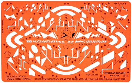 Isometric Rohrleitung Schema Isometrische Symbols Installation Schablone Zeichenschablone - Technisches Zeichnen von Standardgraph Germany