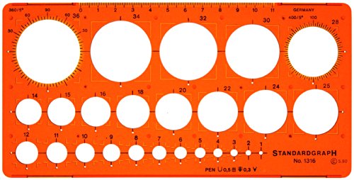 Metric Professional Circle Symbols Shapes Drawing Drafting Template Stencil 1-36mm by Standardgraph Metric Professional Circle Symbols Shapes Drawing Drafting Template Stencil 1-36mm by Standardgraph von Standardgraph Germany