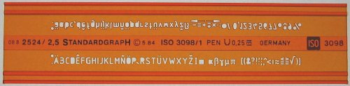 Standardgraph Germany Buchstabenschablone, Buchstaben 2,5 mm von Standardgraph Germany